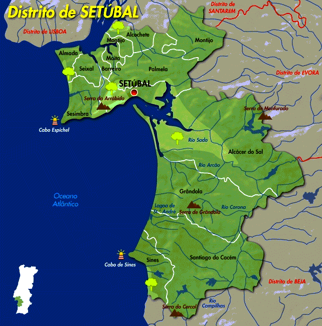 Mapa MICHELIN Setúbal - mapa Setúbal - ViaMichelin